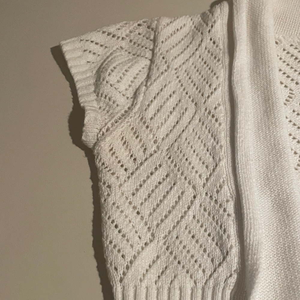 Moral Fiber Cream Open-Front Knit Shrug - Picture 8 of 9